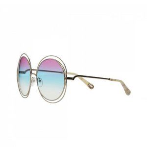 Chloe Carlina Round Purple Azure and Gold Sunglasses CE114SD 814 58